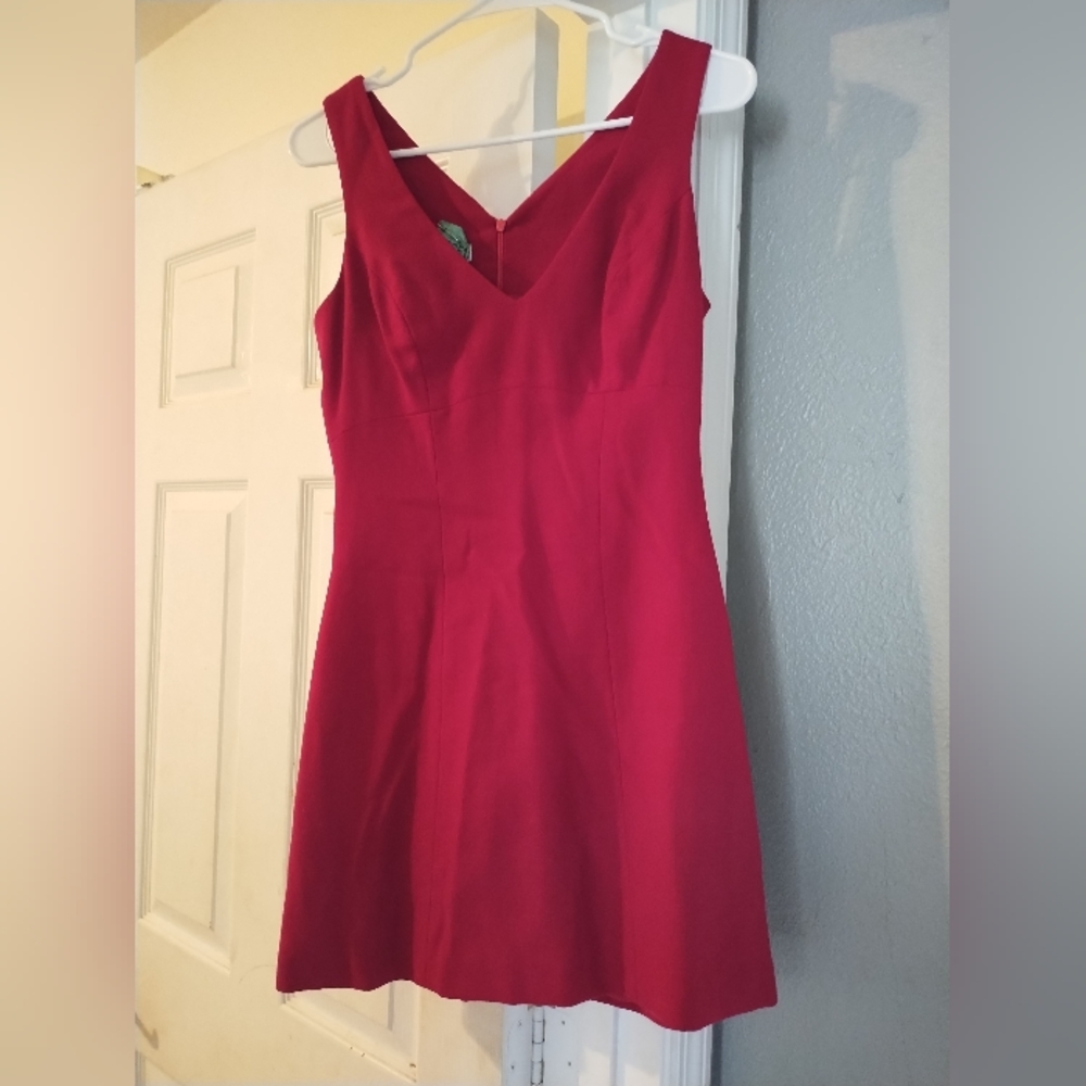 Bebe San Francisco Vintage Y2K Mini Wool Dress Made In USA Zip Back Lined Inside